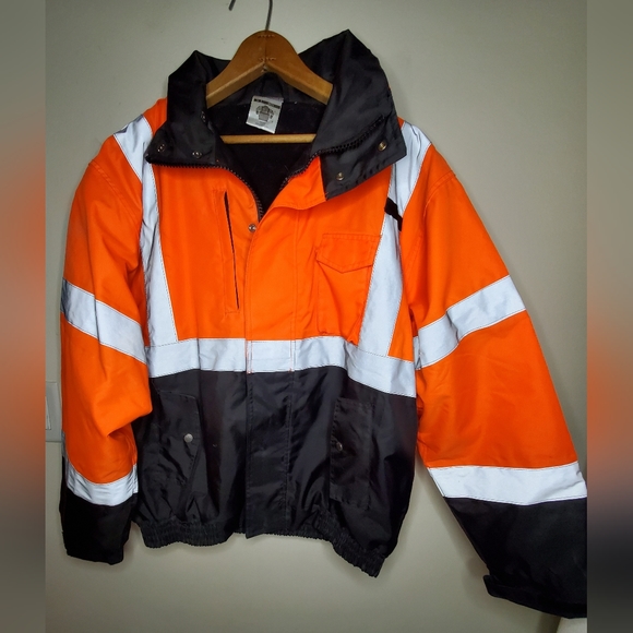 ML Kishigo Ripstop Unisex Lined Utility Bomber Jacket Size Medium - Picture 1 of 14